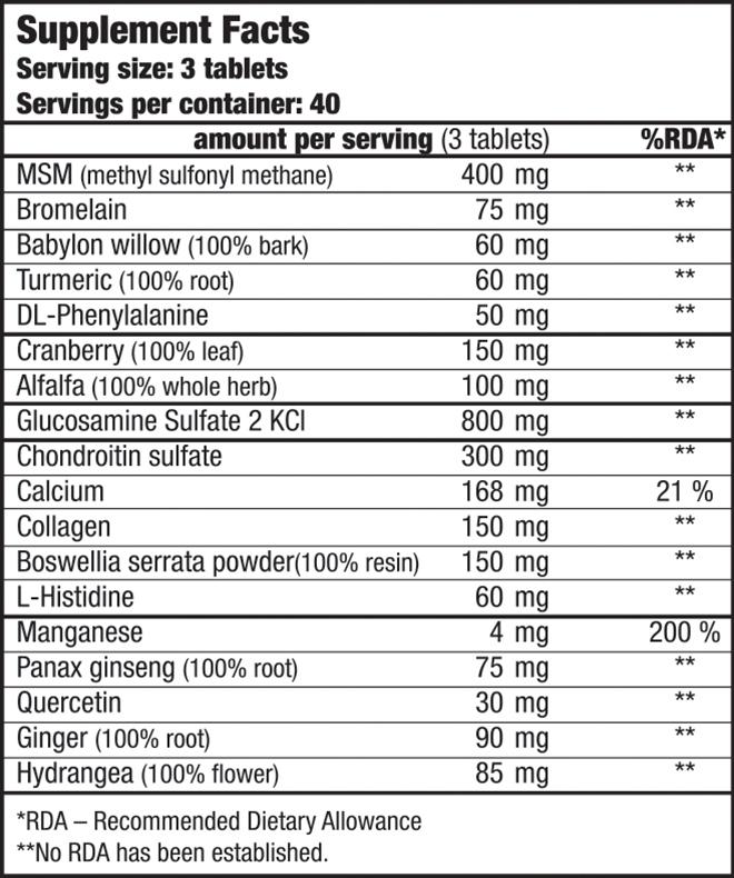 Хондропротектор (для спорта) BioTechUSA Arthro Forte 120 Tabs - фото 2