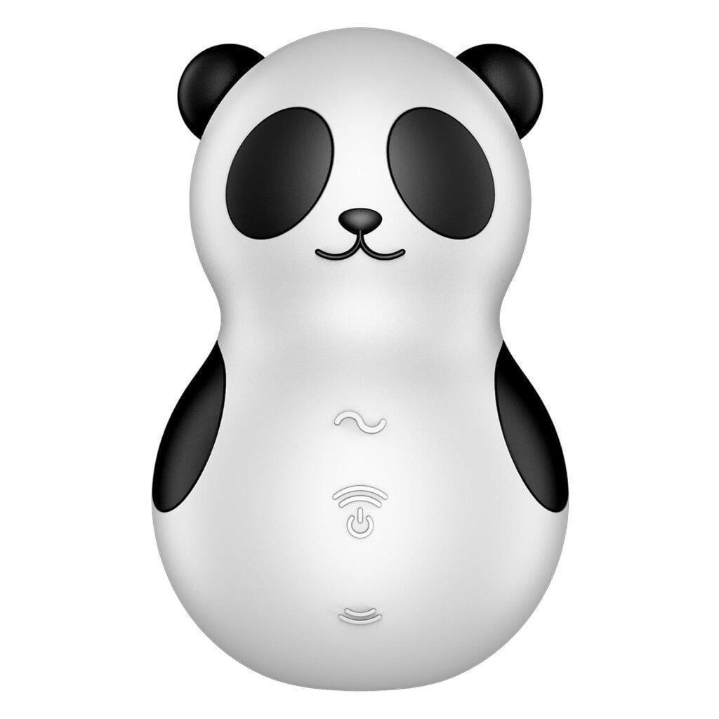 Вибратор вакуумный Satisfyer Pocket Panda 8,9 см Белый с черным (56954)