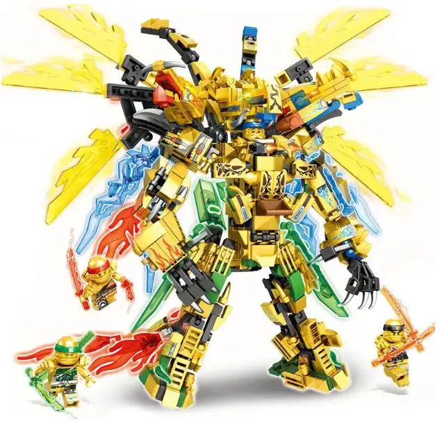 Конструктор Ninjago робот дракон 727 деталей Золотий (651)