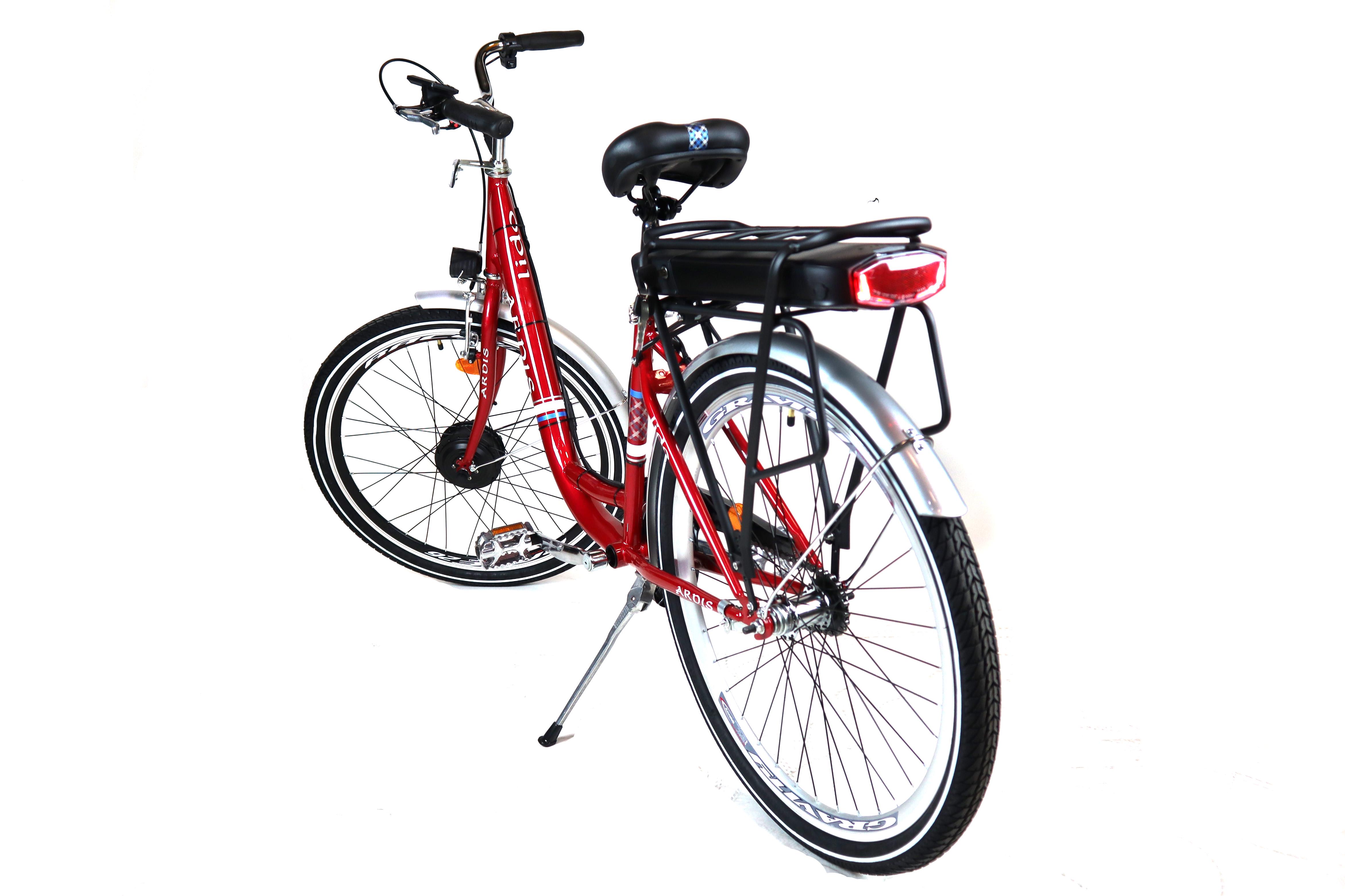 Електровелосипед A002 LIDO 26 колесо 36 В 350 Вт 12 Ач З LCD пультом керування Червоний (10124345) - фото 6