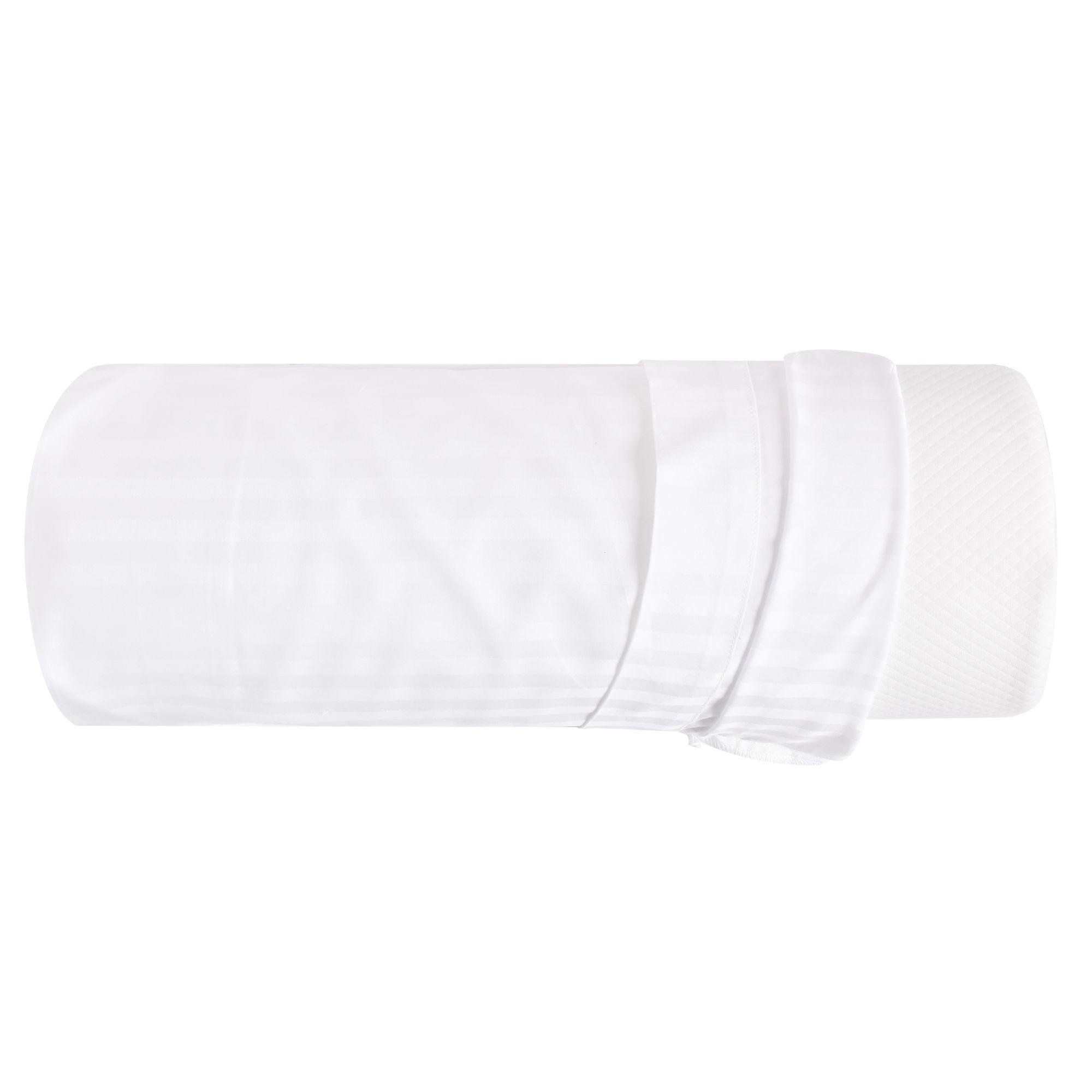 Подушка валик ортопедическая IDEIA ErgoRoll с эффектом памяти с наволочкой на молнии 40х15х15 см (26666)