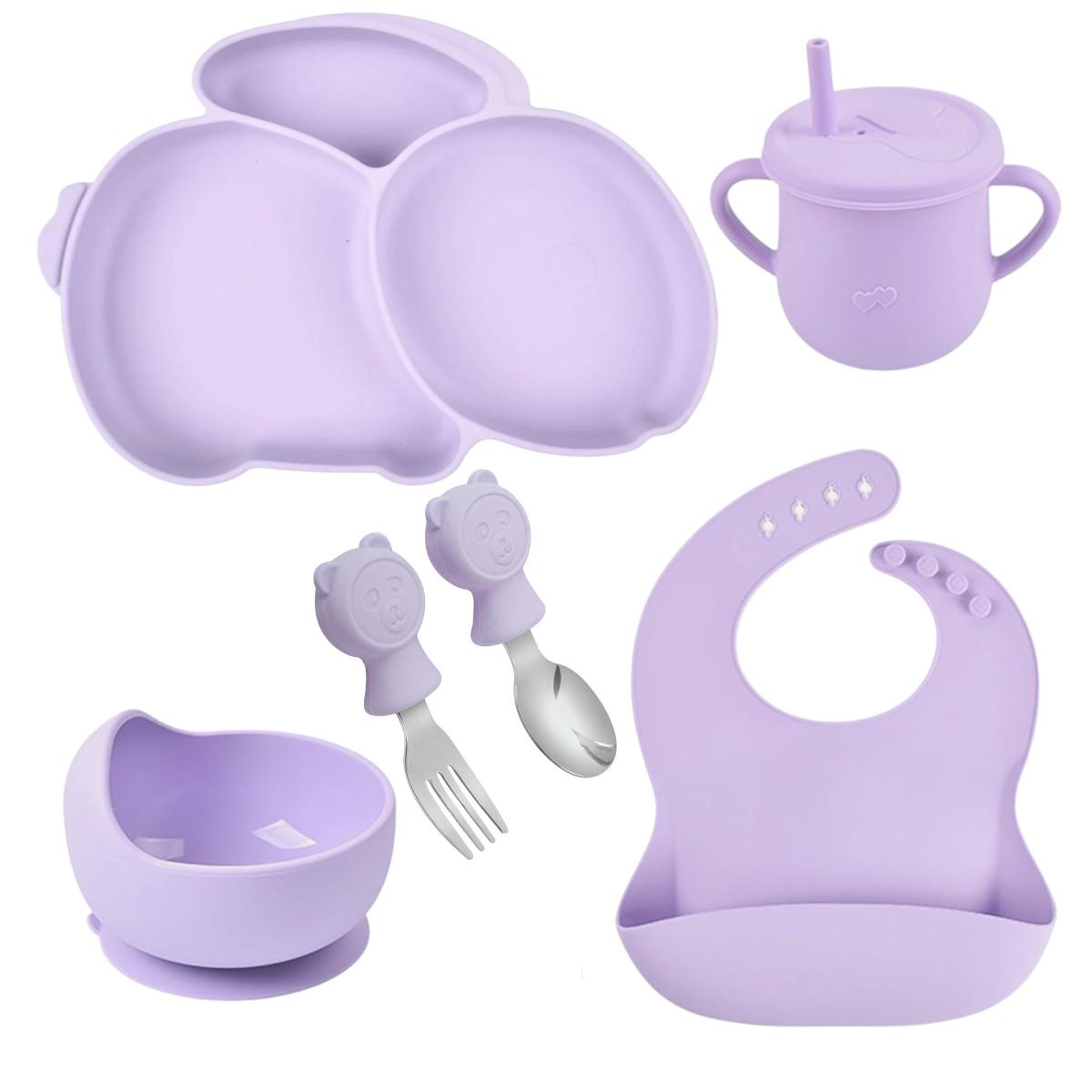 Набор посуды для кормления Tableware Set Зайчик детский силиконовый 6 предметов (MA-4907) - фото 1 Набор посуды для кормления Tableware Set Зайчик детский силиконовый 6 предметов (MA-4907) - фото 1