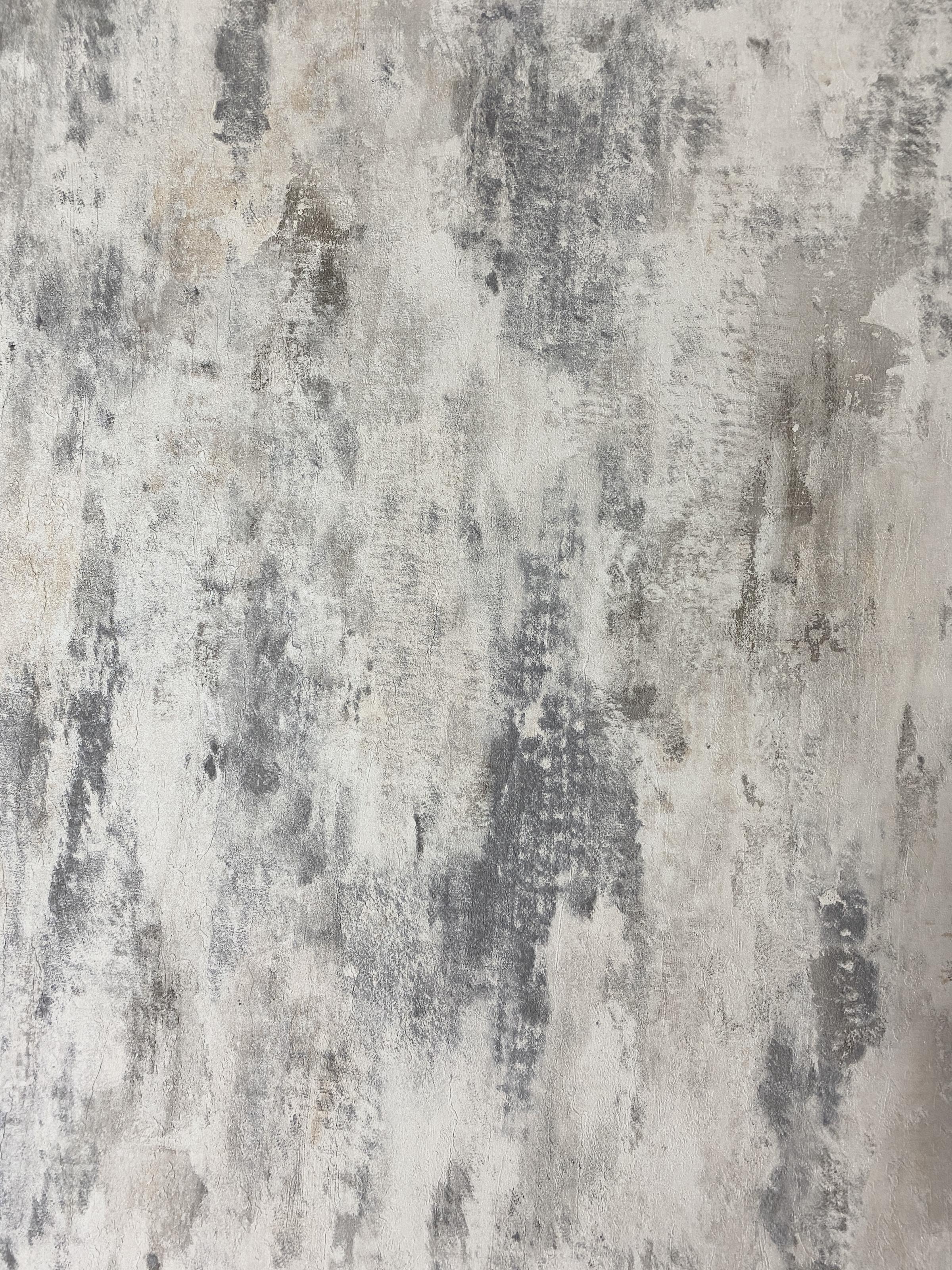 Обои виниловые на флизелиновой основе Grandeco Opportunity Wallcoverings Q0217 Штукатурка Серый