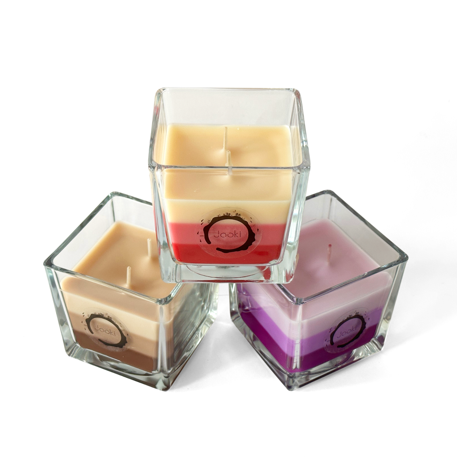 Набор аромасвечек квадратный стакан 3 шт. (25903537)