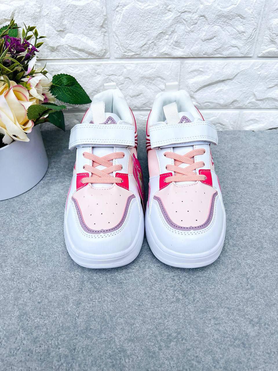 Кроссовки для девочки 1691 р. 37 22.5 см Белый (1691-4)