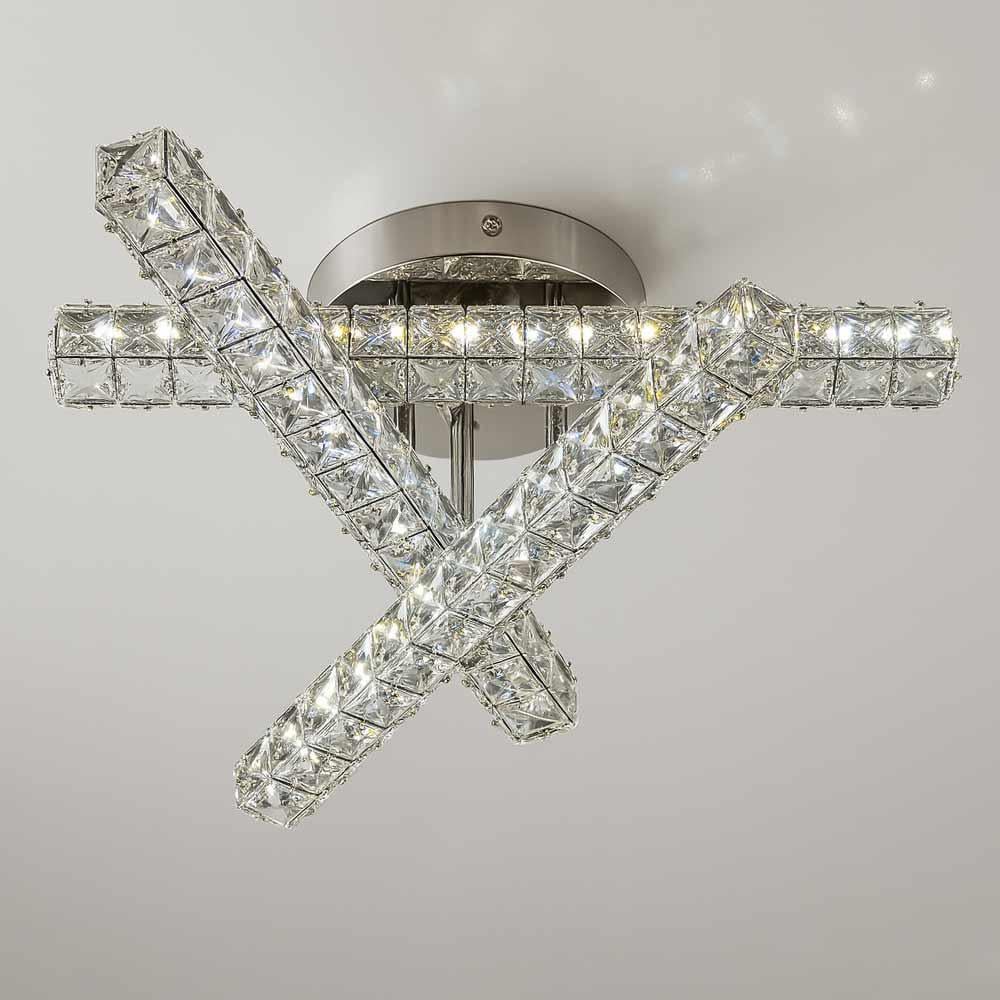 Люстра стельова світлодіодна Lighthouse SY-20248/3 CR D590хH160 54W Хром