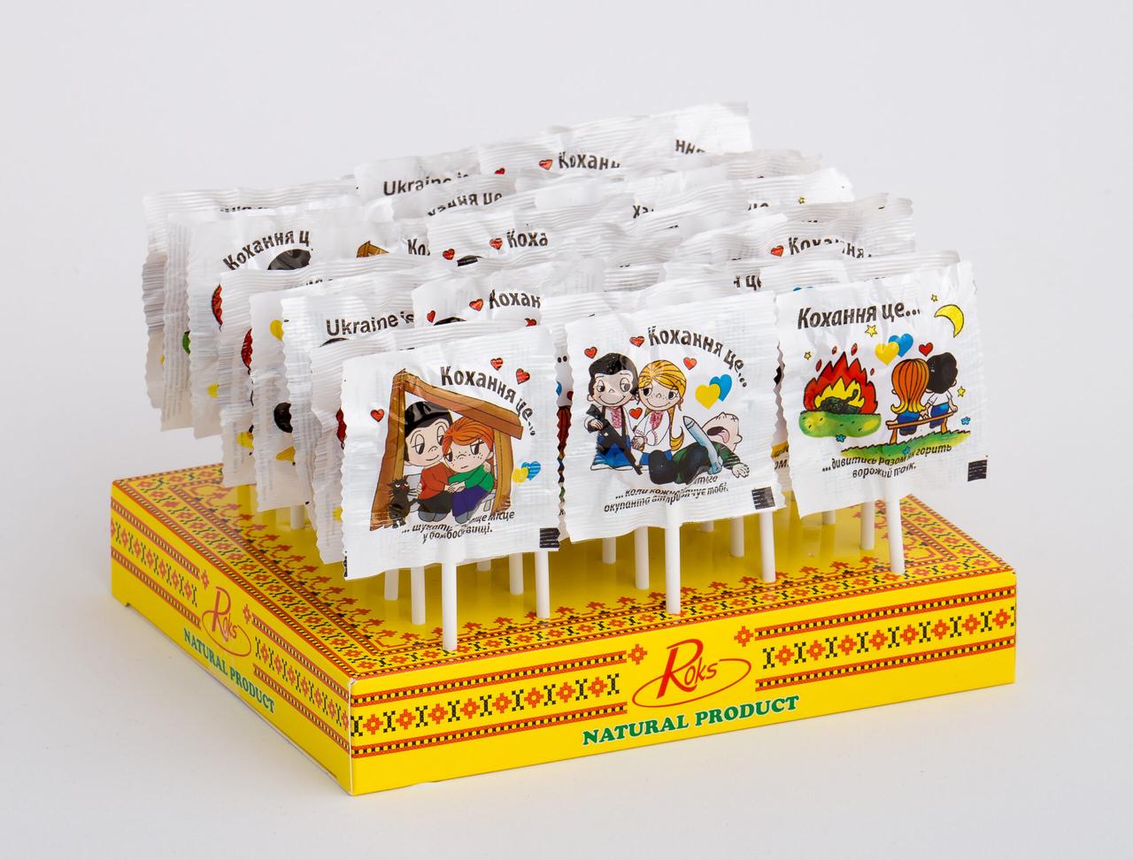 Леденцы Roks Любовь это… 8,5 г картонная подставка 40 шт. 0,340 кг (910D)