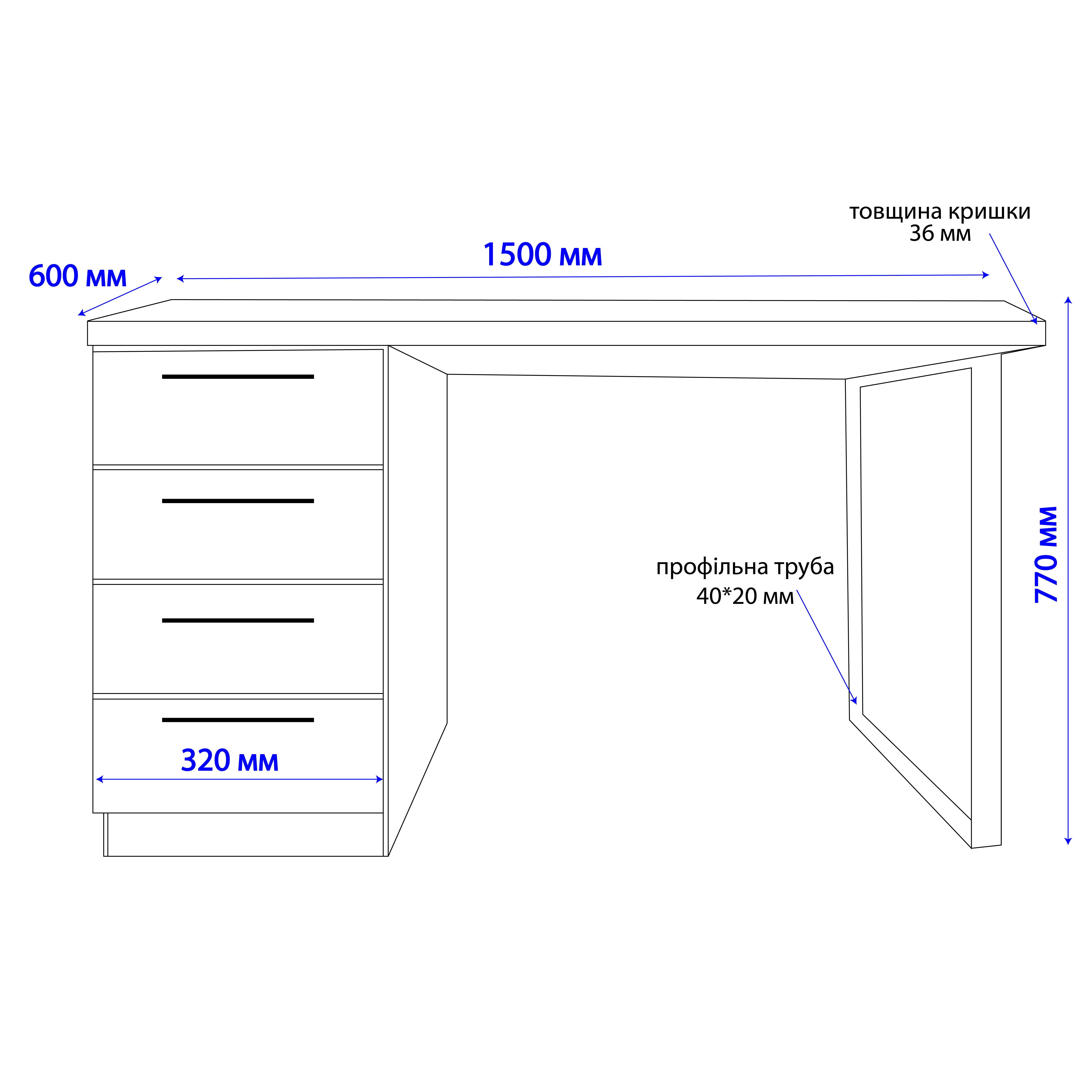Компьютерный стол Mebellini Торонто лофт 1500x600x770 мм Орех Артемида (арт.SKEP1000-208) - фото 8 Компьютерный стол Mebellini Торонто лофт 1500x600x770 мм Орех Артемида (арт.SKEP1000-208) - фото 8