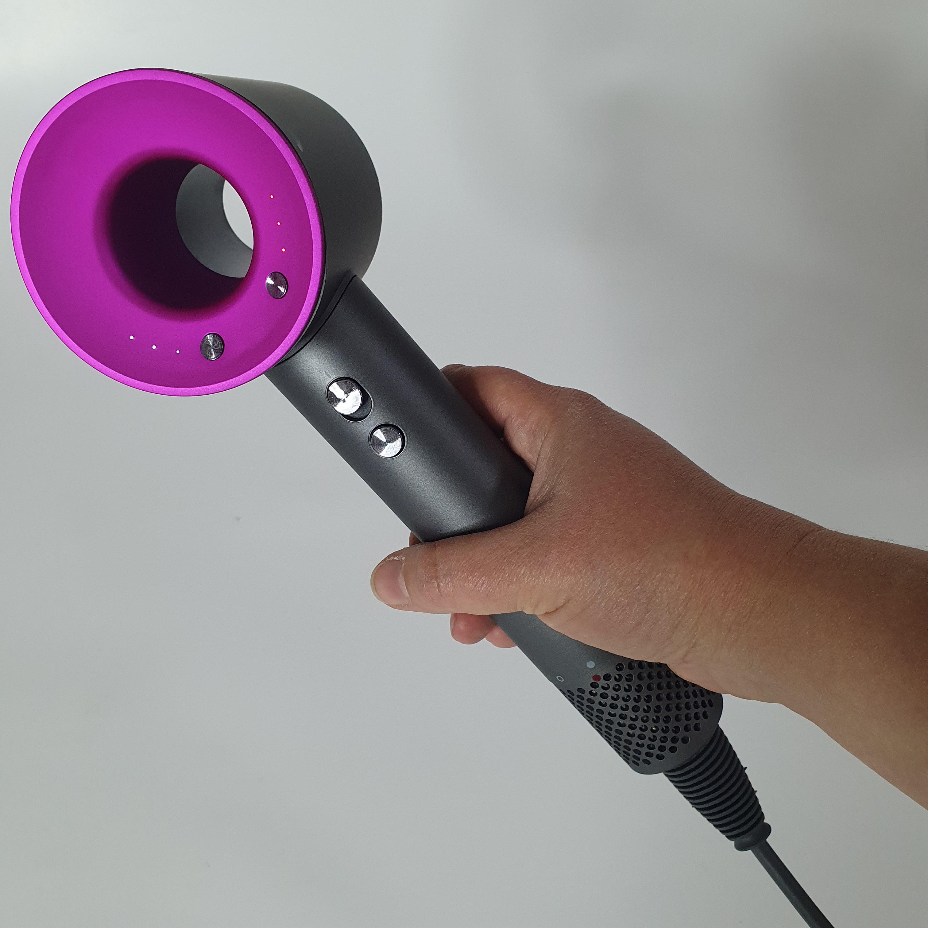 Фен для волосся професійний Super Hair Dryer 5в1 1600 Вт з насадками та дифузором Purple (DJ1-345) - фото 4