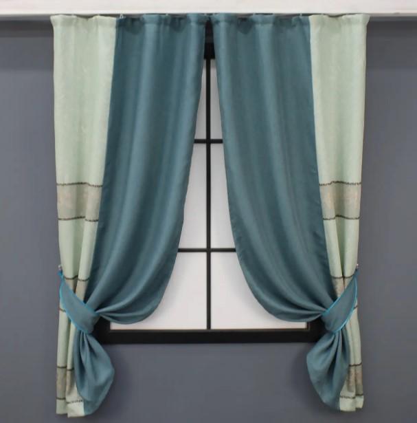 Комплект штор 1,15х1,7 м 2 шт. Бирюзовый (032дк)