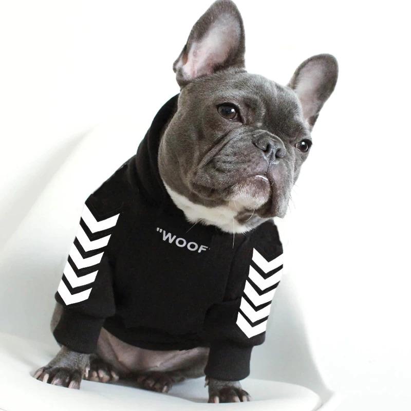 Худые для собаки Resteq с капюшоном XXL Черный (VA-Hoody Woof)