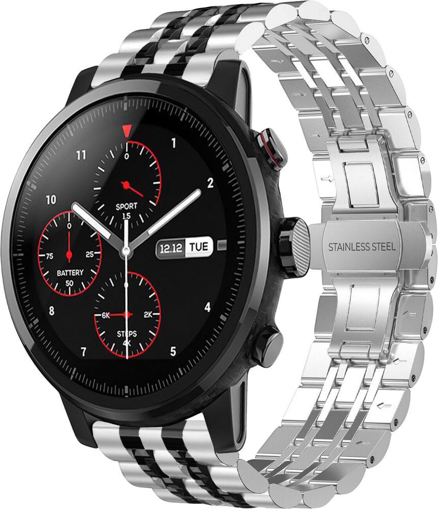 Браслет металлический Spinye Line для Amazfit Stratos Silver Black (28978-69)