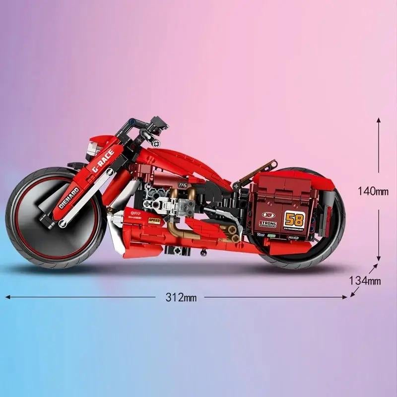 Конструктор мотоцикл Sembo 701811 Chopper 803 детали - фото 4 Конструктор мотоцикл Sembo 701811 Chopper 803 детали - фото 4