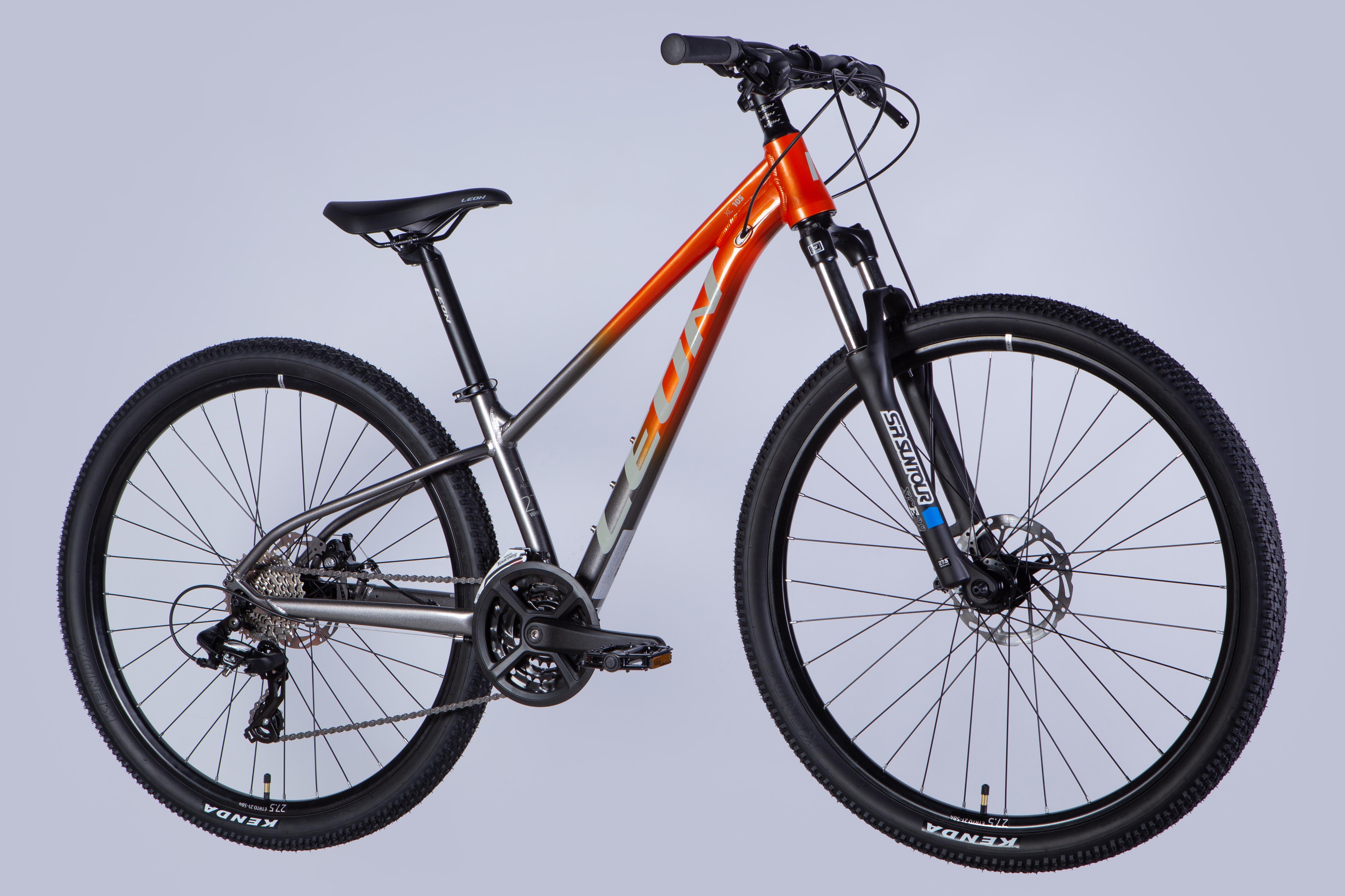 Велосипед Leon 2025 XC 105 DD CS AL 27,5" рама 13" Оранжевый с серебристым (OPS-LN-27,5-027) - фото 2 Велосипед Leon 2025 XC 105 DD CS AL 27,5" рама 13" Оранжевый с серебристым (OPS-LN-27,5-027) - фото 2