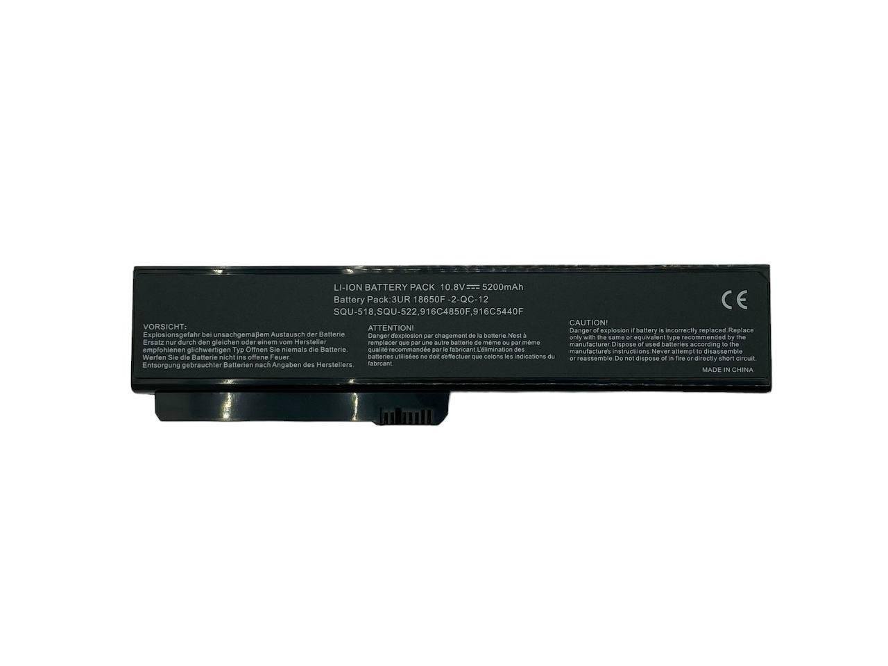 Аккумулятор для ноутбука Fujitsu-Siemens SQU-518 Amilo Pro V3205 10,8V 5200 mAh OEM Black