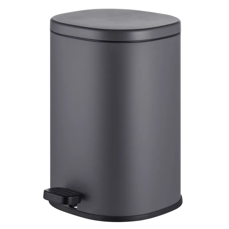 Мусорное ведро с плавным закрытием MIXXUS Premium Olivary-TC0105 овальное 5 л Графит (MI7063) Мусорное ведро с плавным закрытием MIXXUS Premium Olivary-TC0105 овальное 5 л Графит (MI7063)