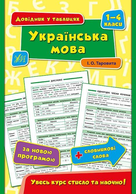 Книга УЛА "Довідник у таблицях Українська мова" 1-4 класи 23х16,5 см (2224546206)