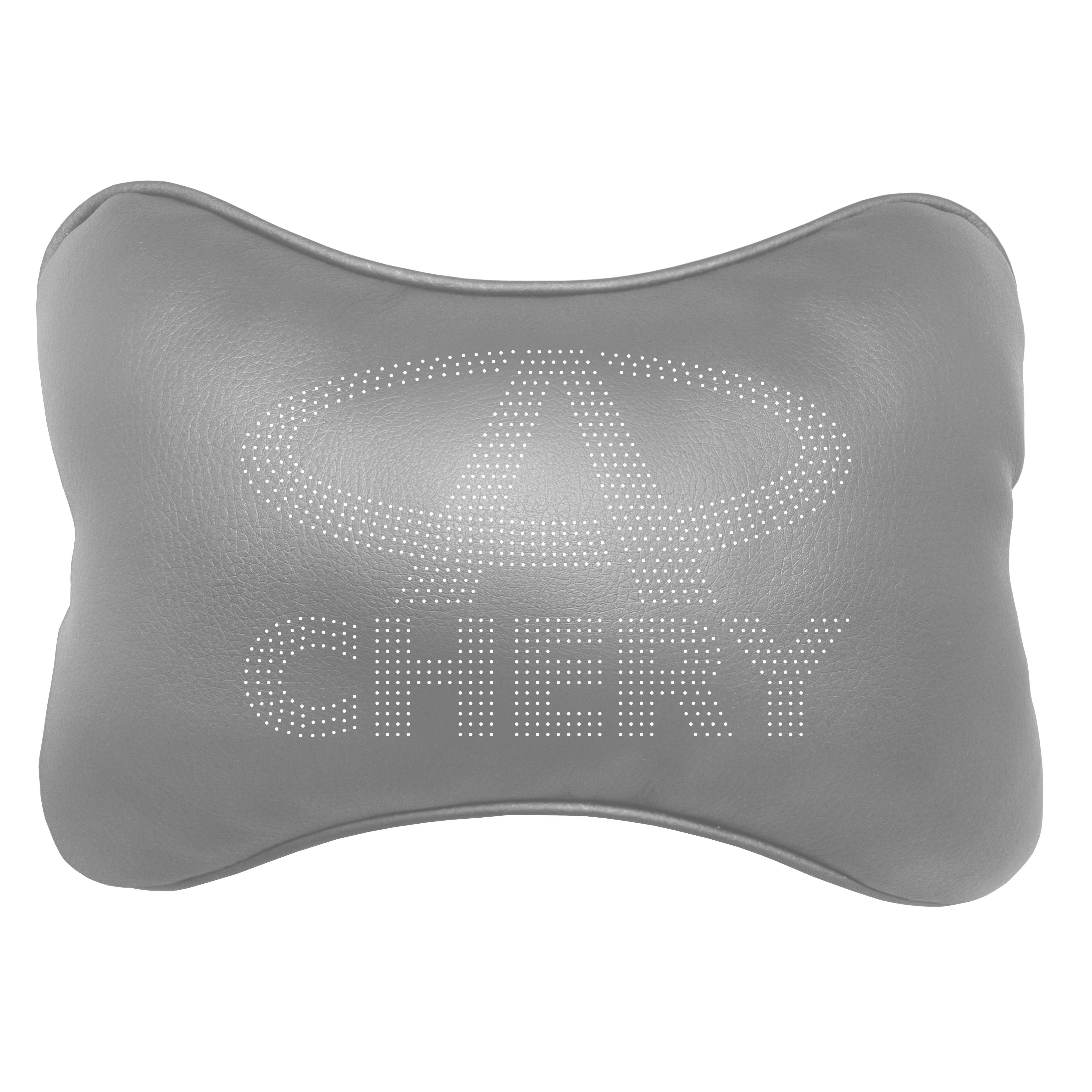 Подушка автомобильная Avtolife Chery для шеи из экокожи Серый (AVT-LGR-17) - фото 1 Подушка автомобильная Avtolife Chery для шеи из экокожи Серый (AVT-LGR-17) - фото 1