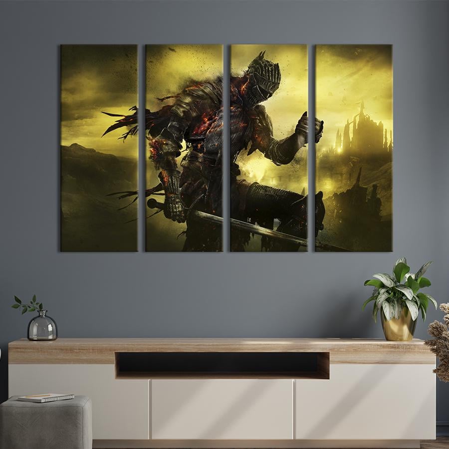 Картина на холсте Ashen One из игры Dark Souls III 149x93 см (1437-41)