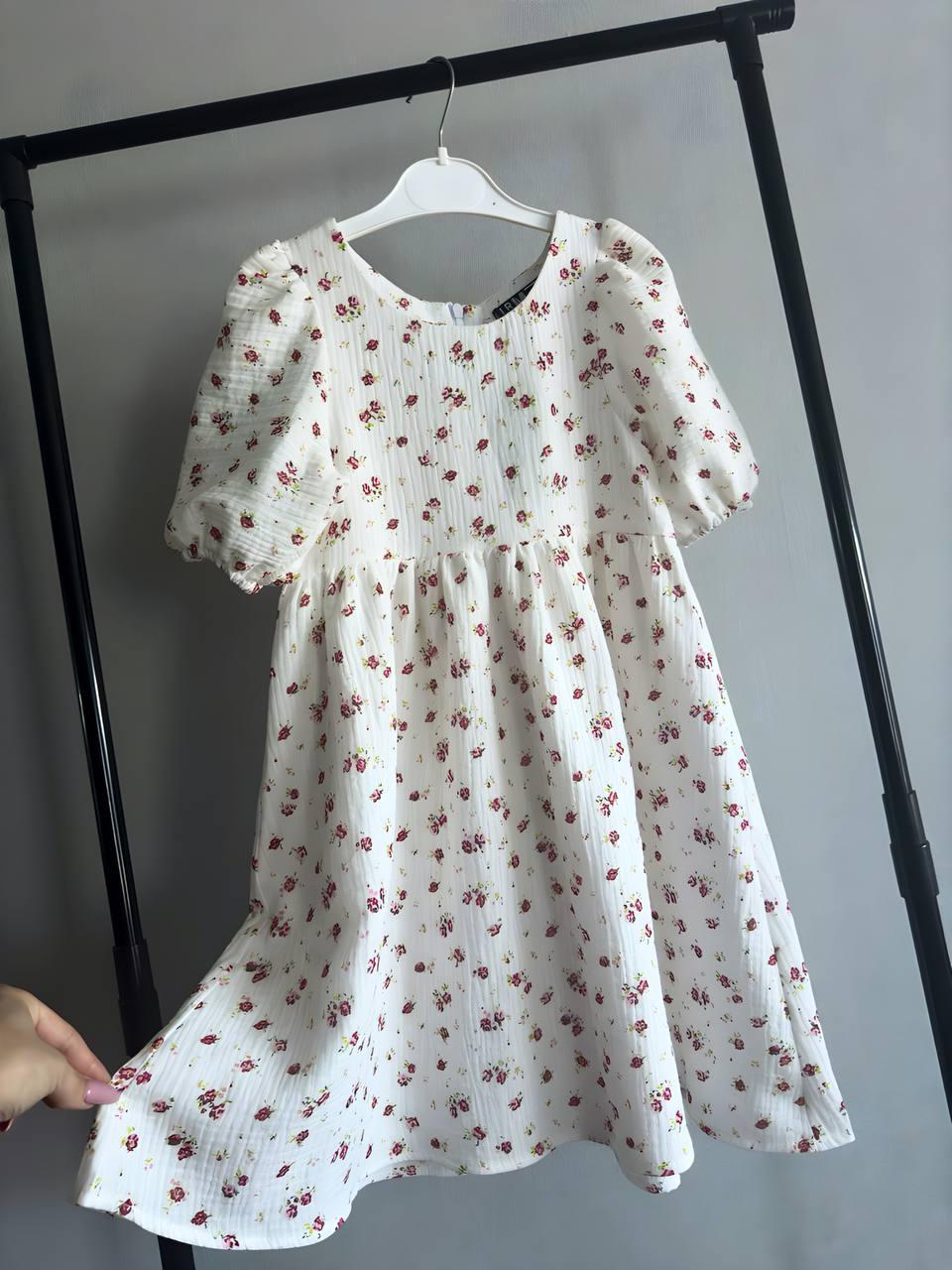 Платье летнее подростковое из муслина IRmAS 1262 128 см Белый