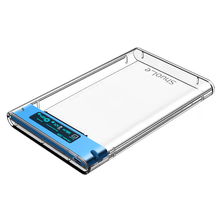 Зовнішня кишеня Shuole U25TY3.1-P-AC USB 3.2 з дисплеєм моніторингу HDD 2.5" Зовнішня кишеня Shuole U25TY3.1-P-AC USB 3.2 з дисплеєм моніторингу HDD 2.5"
