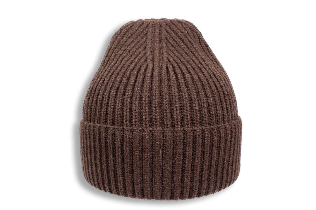 Шапка молодежная Apex Айрис с отворотом кашемировая без подкладки one size Темно-коричневый (282119) - фото 1