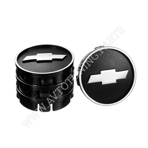 Заглушка колесного диска Chevrolet пластик 60x55 мм 4 шт.Black