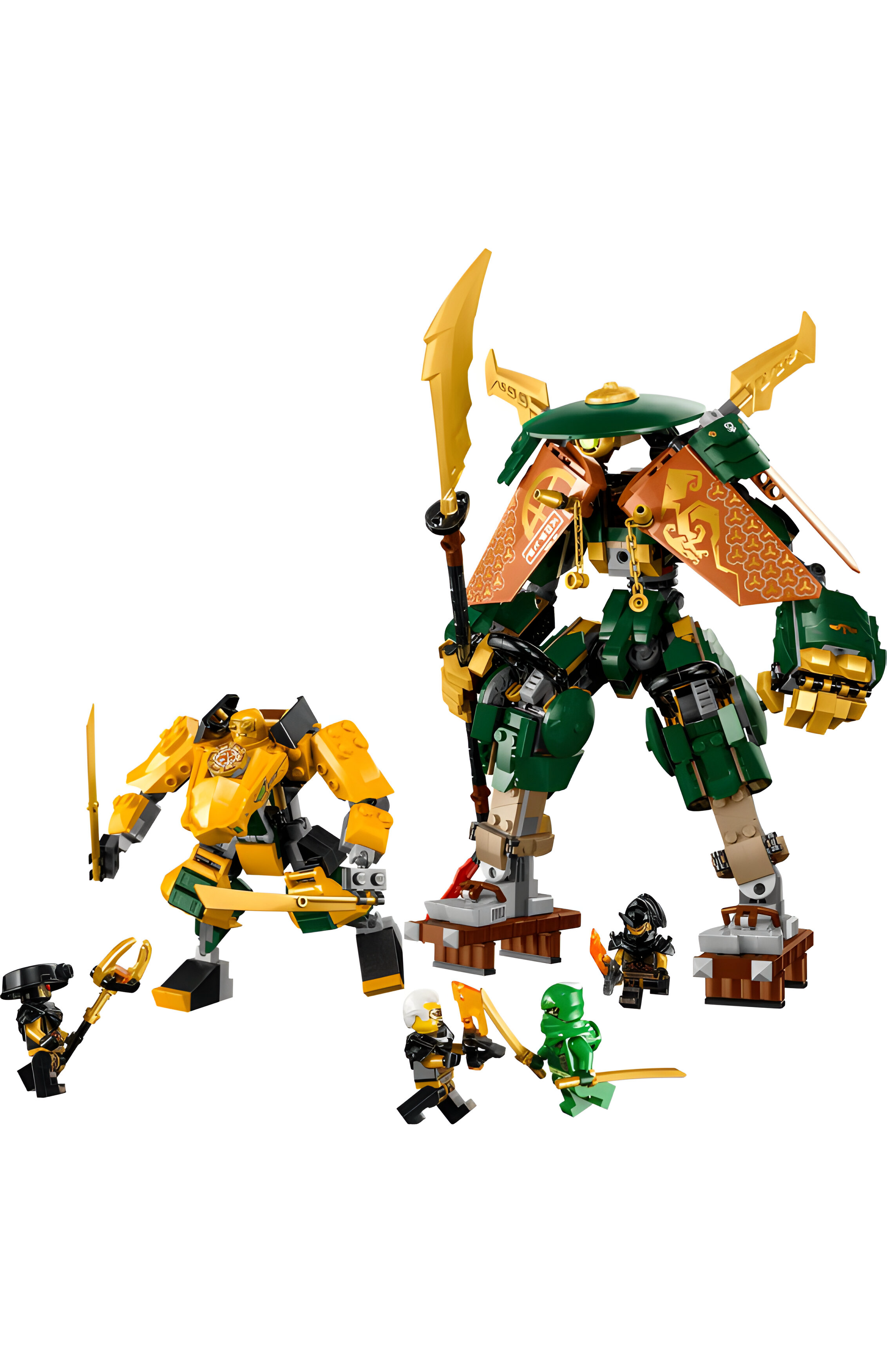 Конструктор для мальчика Ninjago 11094 Командные роботы ниндзя Ллойда и Арин 764 дет. (17516181)