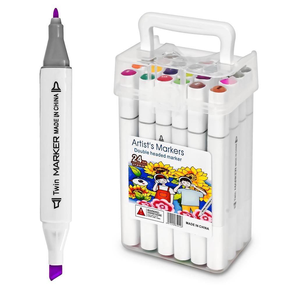 Маркеры двухсторонние 24 цв. (WW00348)