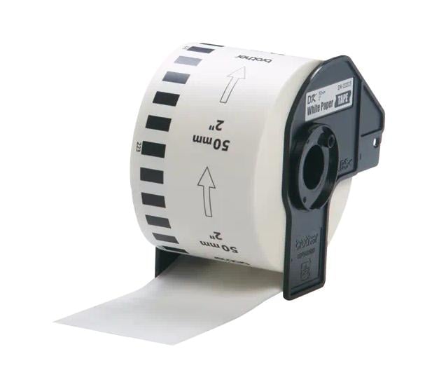Термоэтикетки UKRMARK B-D22223 термобумага непрерывная лента, совместимая с Brother DK-22223 ш:50мм х д:30.48 м Белый (900609)