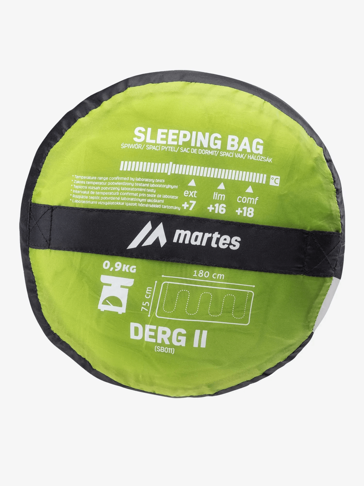 Спальный мешок Martes Essentials Derg II с утеплителем и молнией 180х75 см Лимонно-зеленый (DERGIIM4R-LIMEGREEN) - фото 3