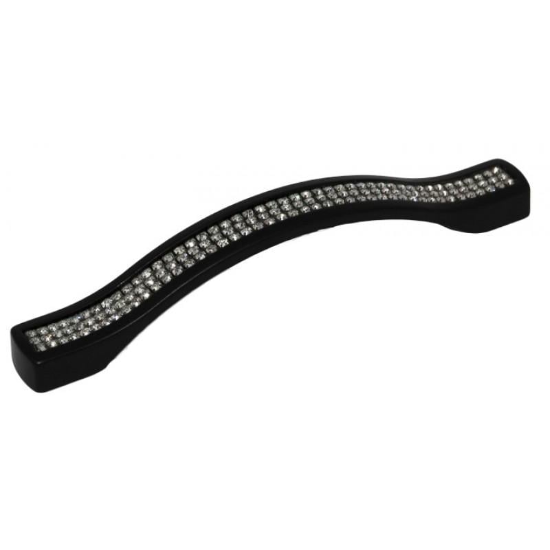 Ручка OZKM Odessa 5348-012 128 мм Матовый черный с камнями