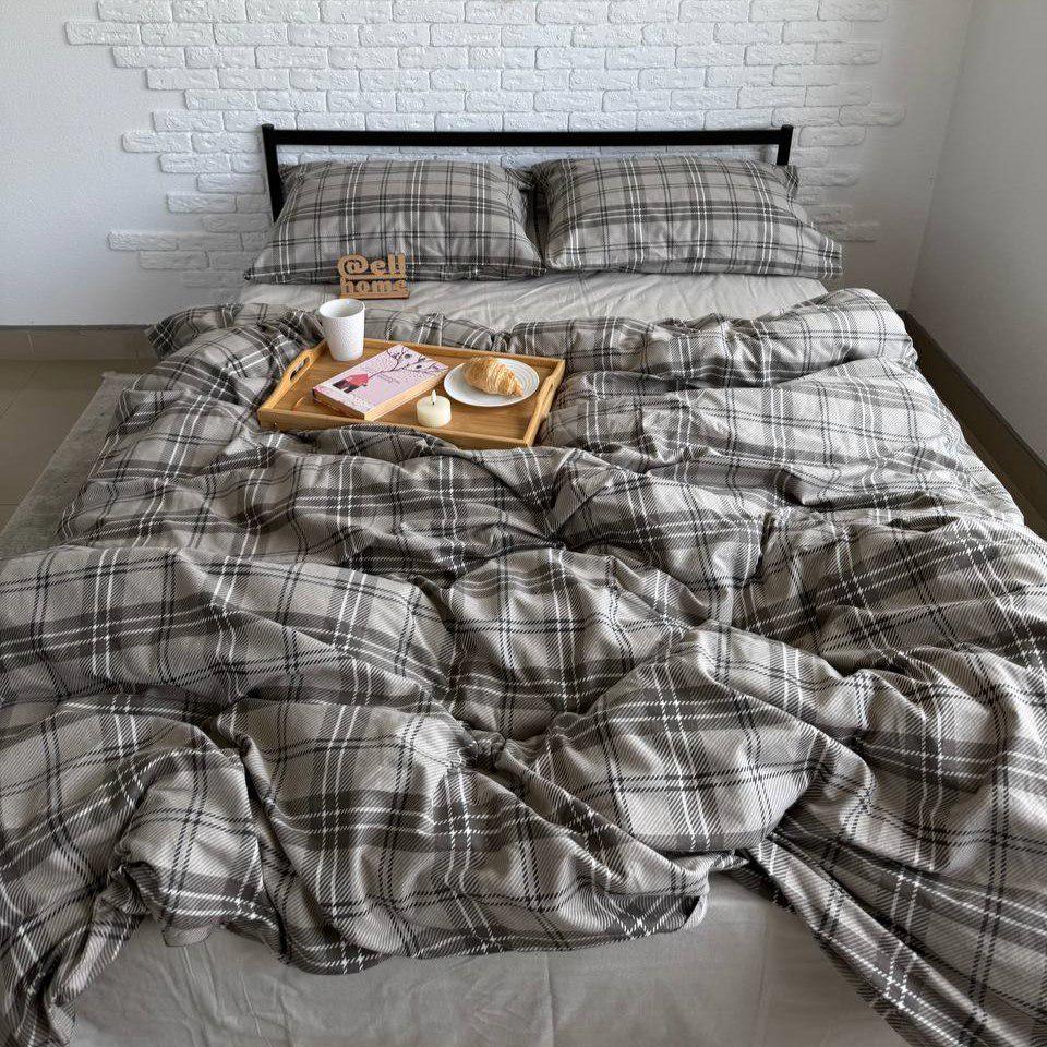 Комплект постельного белья Ell Home фланель семейный наволочки 50x70 см/70x70 см Прайм/Серый (29288995) - фото 4 Комплект постельного белья Ell Home фланель семейный наволочки 50x70 см/70x70 см Прайм/Серый (29288995) - фото 4