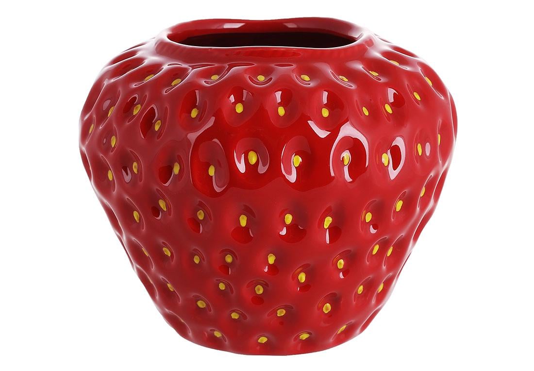 Ваза керамічна BonaDi Strawberry Червоний (998-005) - фото 1 Ваза керамічна BonaDi Strawberry Червоний (998-005) - фото 1
