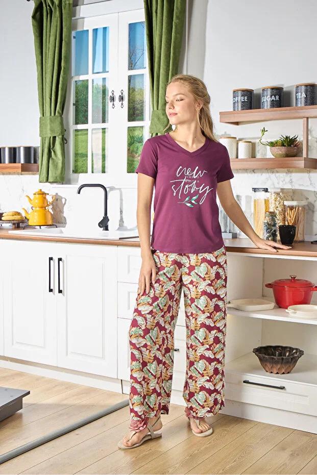 Пижама Sweet Heart 40077x21 женская М Бордовый