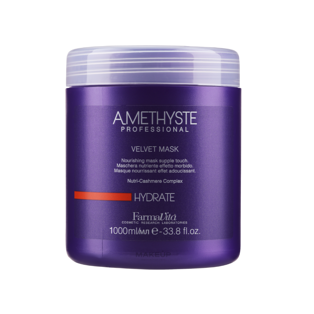 Маска для сухого і пошкодженого волосся Farmavita Amethyste Hydrate Velvet Mask 1000 мл