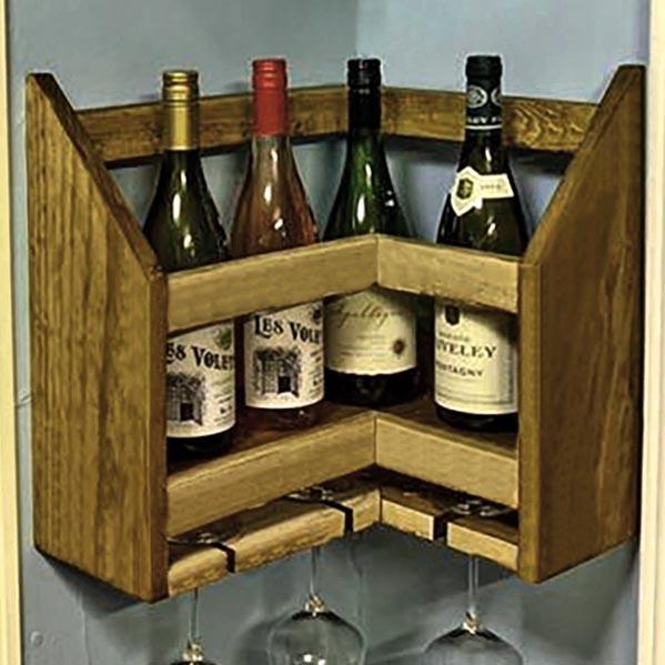 Полка для вина настенная из дерева Ситинохе Мускат (ПНК-028107)