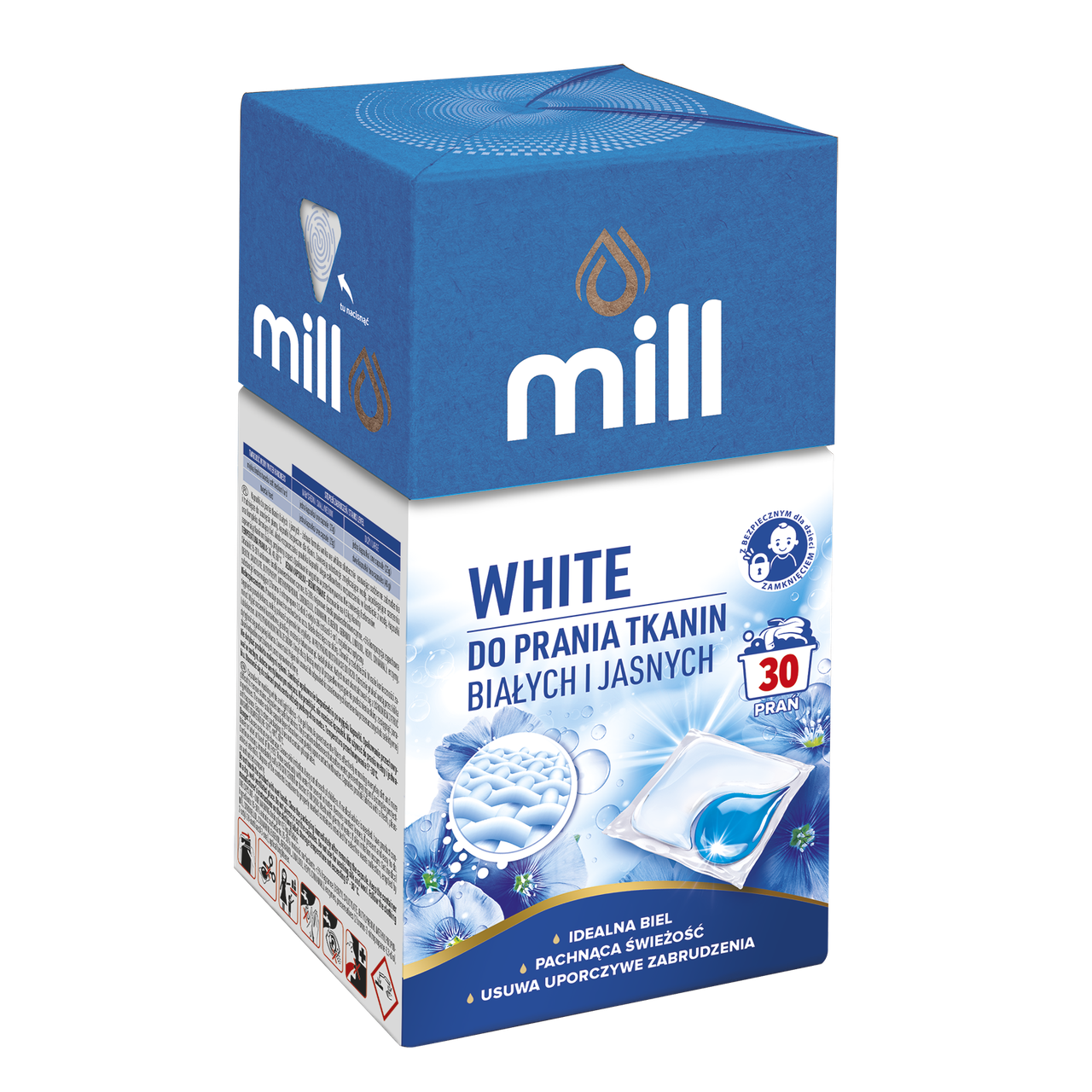 Капсули для прання MILL PROFESSIONAL WHITE коробка 30 шт.