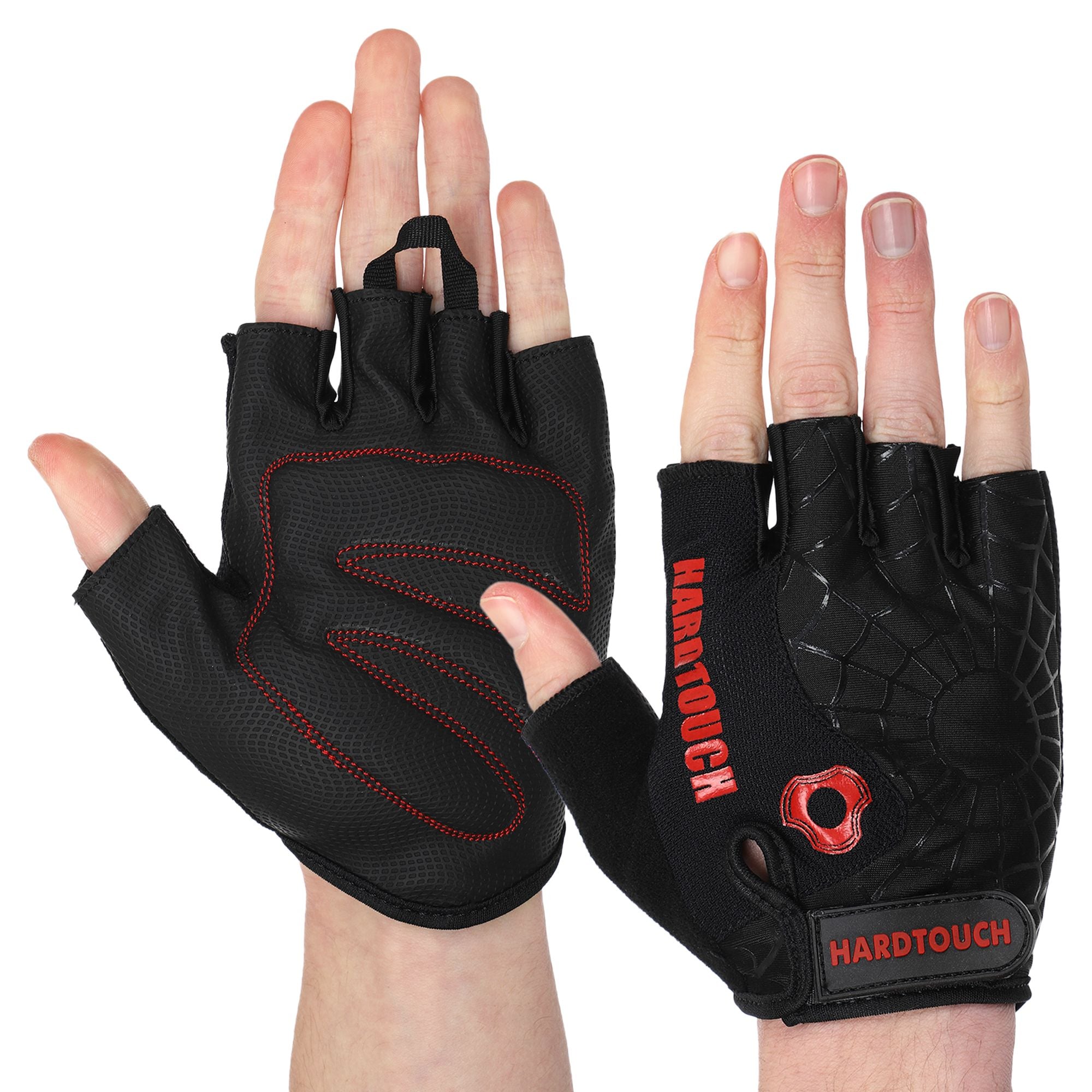 Перчатки для фитнеса и тренировок Hard Touch FG-9499 L Черно-красный (660579d7603cfc2ebb486a98)