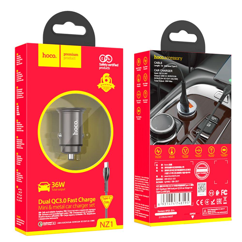 Зарядний пристрій автомобільний Hoco NZ1 36W QC3.0 Type C (28219687) - фото 2 Зарядний пристрій автомобільний Hoco NZ1 36W QC3.0 Type C (28219687) - фото 2
