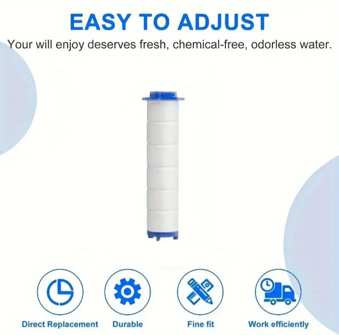 Змінний бавовняний фільтрувальний картридж у душ для очищення жорсткої води та видалення хлору/фториду (2600942740) - фото 13