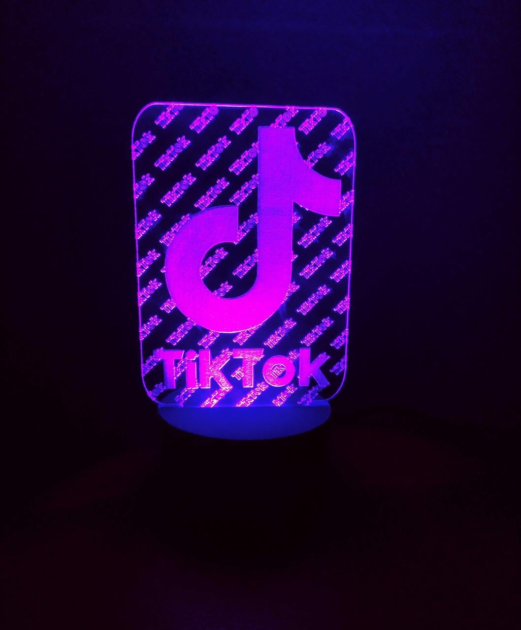 3D-ночник Tik tok несколько подсветок/на пульте (1199870871)