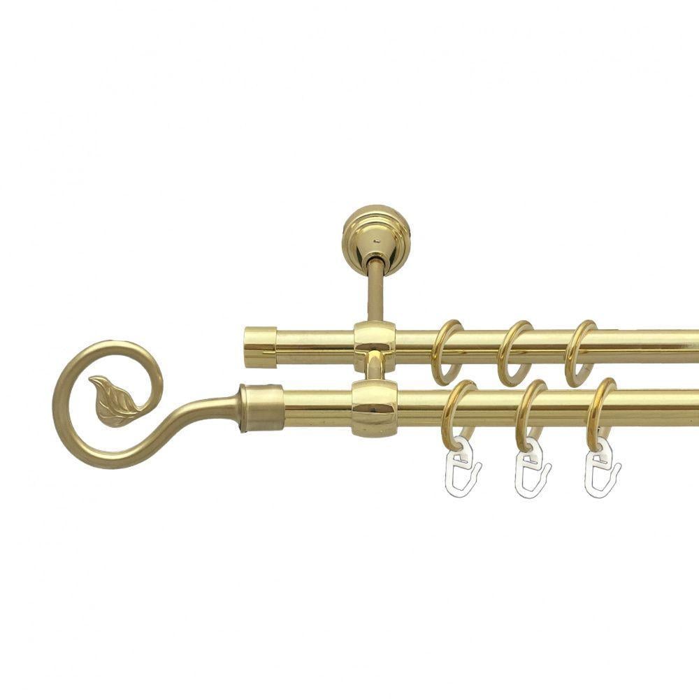 Карниз Orvit Цибуля дворядний гладкий 16\16 мм 240 см Золотий (00-00014393)