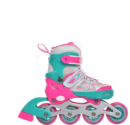 Роликовые коньки детские раздвижные A 4148-XS-PBL р. 27-30 - фото 1