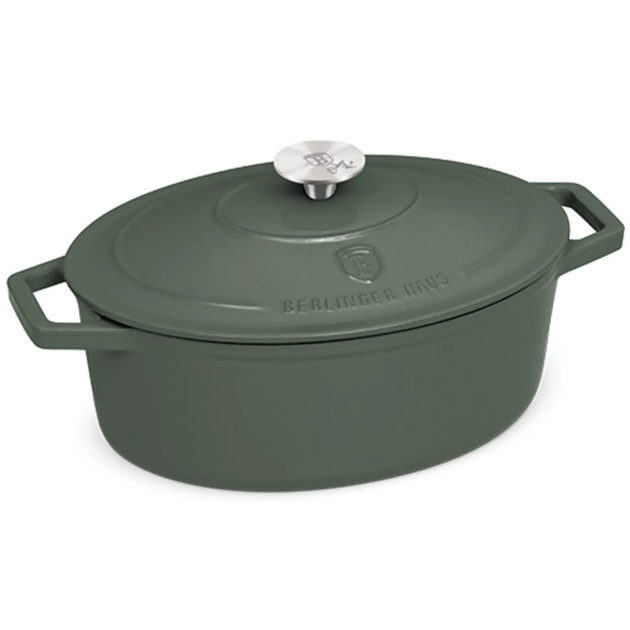 Кастрюля чугунная Berlinger Haus 4,65 л Matte Green (BH-6545)