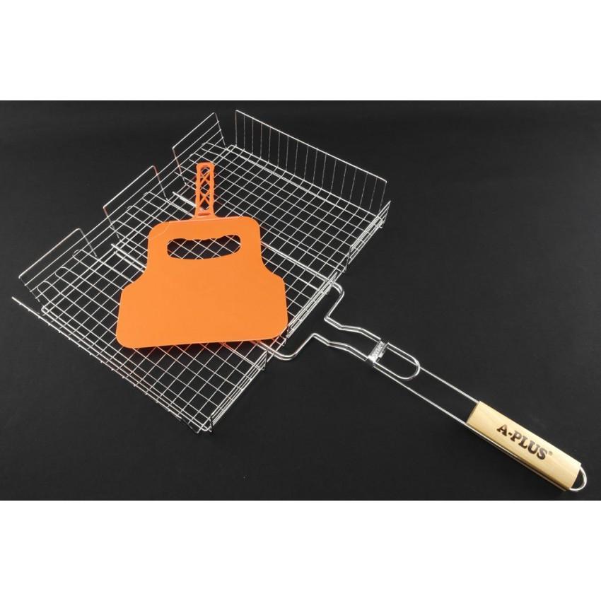 Решітка для гриля A-PLUS 1882 40х32х7,5 см (1176785217) - фото 2 Решітка для гриля A-PLUS 1882 40х32х7,5 см (1176785217) - фото 2