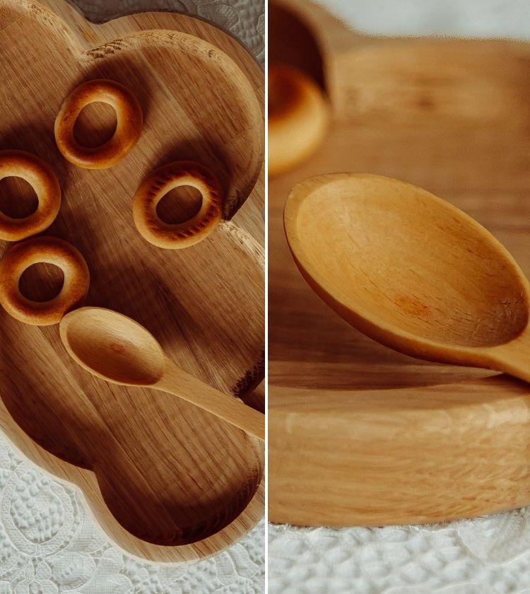 Тарілка дитяча дерев'яна Хмаринка (099) - фото 2