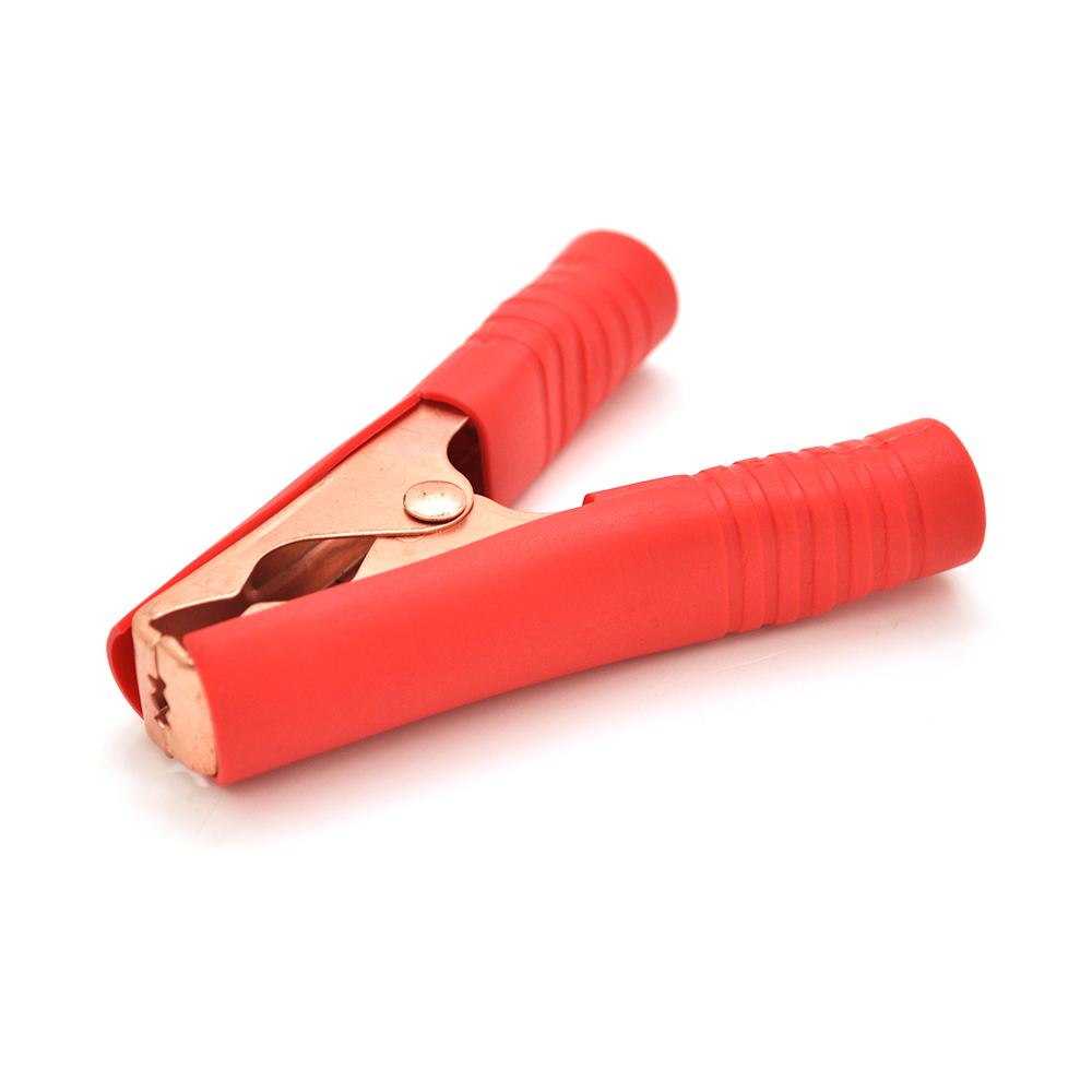 Аккумуляторный зажим крокодил ток 100а с плотным кожухом 90 мм Красный (YUT_V10865)