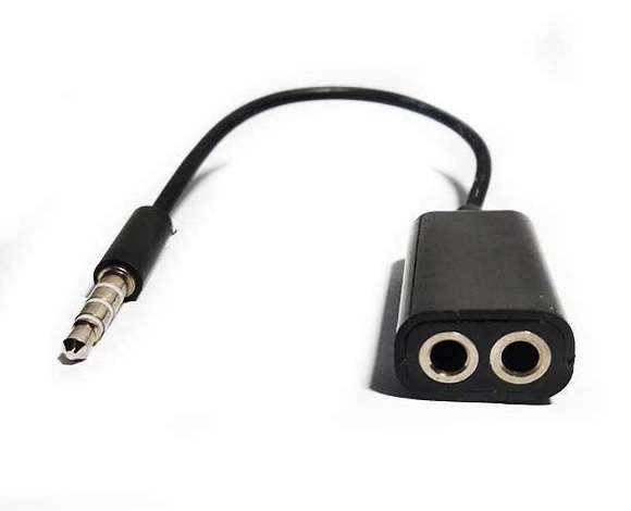Сплиттер VOLTRONIC Q200 Jack 3,5 стерео 2 выхода Черный (YUT_V2254)