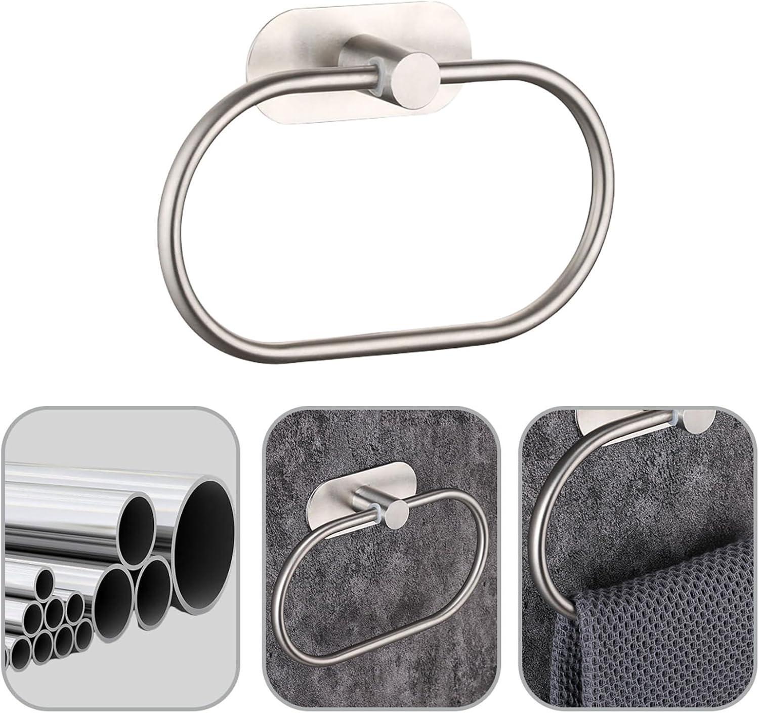 Тримач-кільце для рушників самоклеючий з нержавіючої сталі Сріблястий (2744675042) - фото 6 Тримач-кільце для рушників самоклеючий з нержавіючої сталі Сріблястий (2744675042) - фото 6